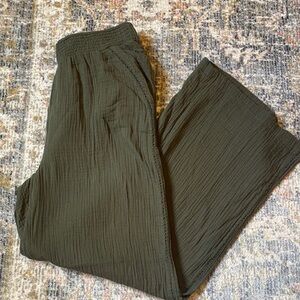 Aerie Olive Wide Leg Pants